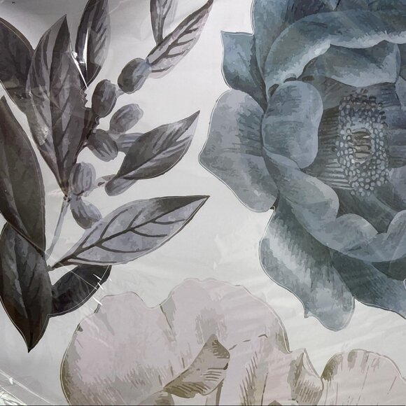 NEW Floral Wall Stickers Elegant Oversized Peonies Decor Flowers Blue Baby Room - Picture 7 of 10